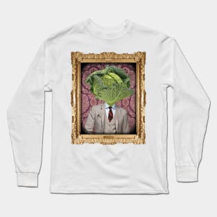 Savoy Cabbage Man in Vintage Frame Long Sleeve T-Shirt